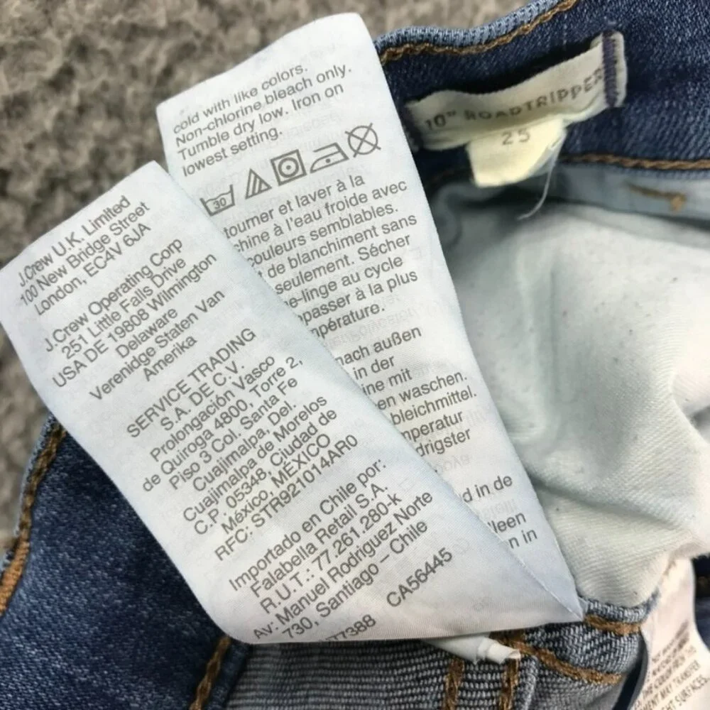 MADEWELL Womens Size 25 Roadtripper Raw Hem High Rise Stretch Skinny Ankle Jeans